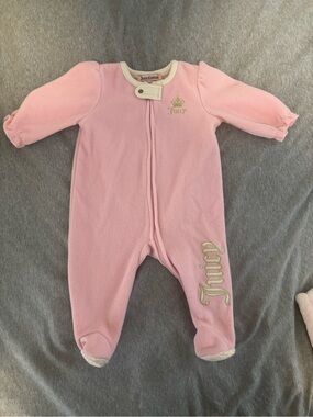 Juicy Couture Pink Baby Sleeper Onsie